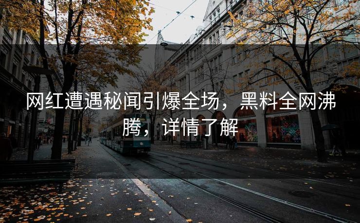 网红遭遇秘闻引爆全场，黑料全网沸腾，详情了解  第1张